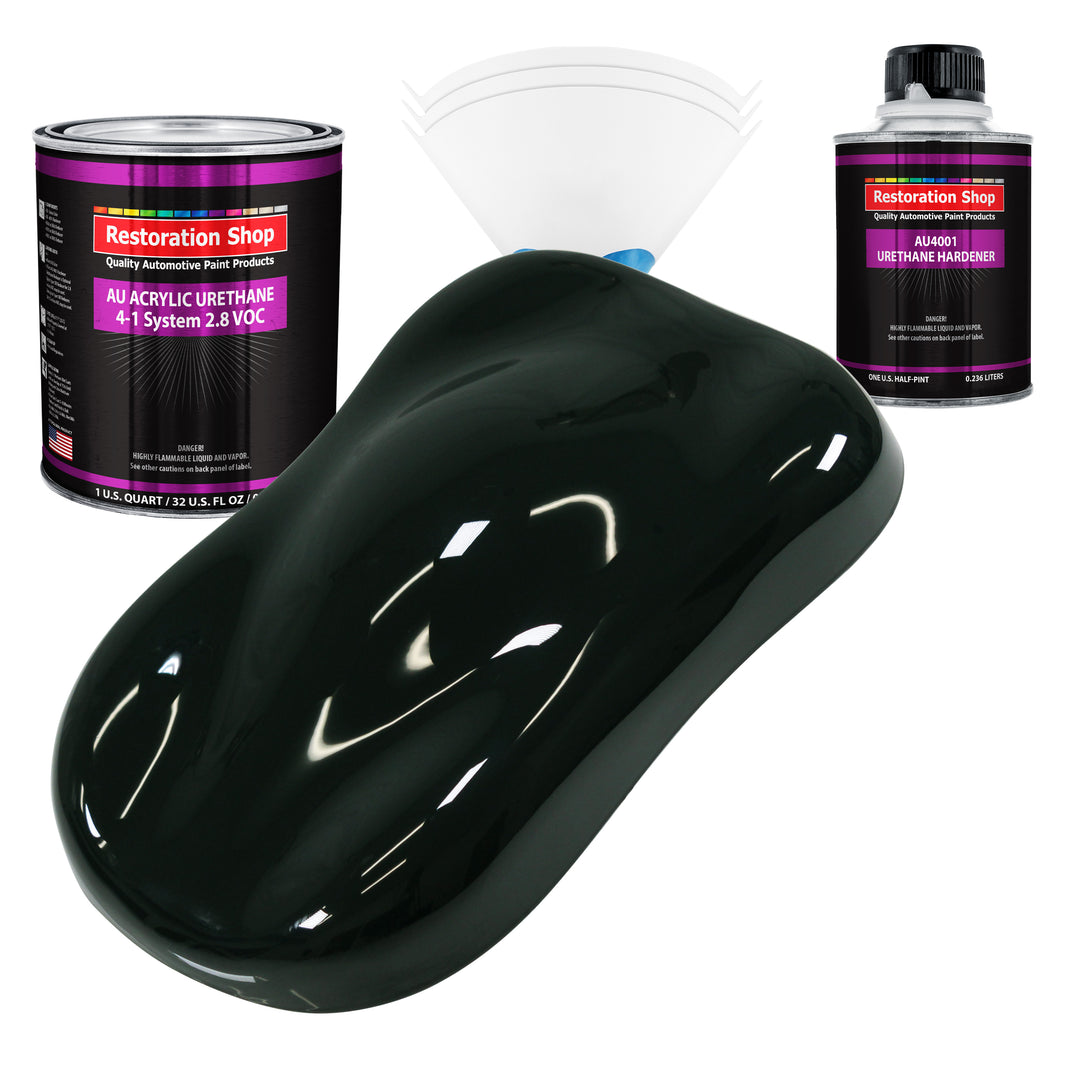 Rock Moss Green Acrylic Urethane Auto Paint - Complete Quart Paint Kit - Professional Single Stage Automotive Car Truck Coating, 4:1 Mix Ratio 2.8 VOC