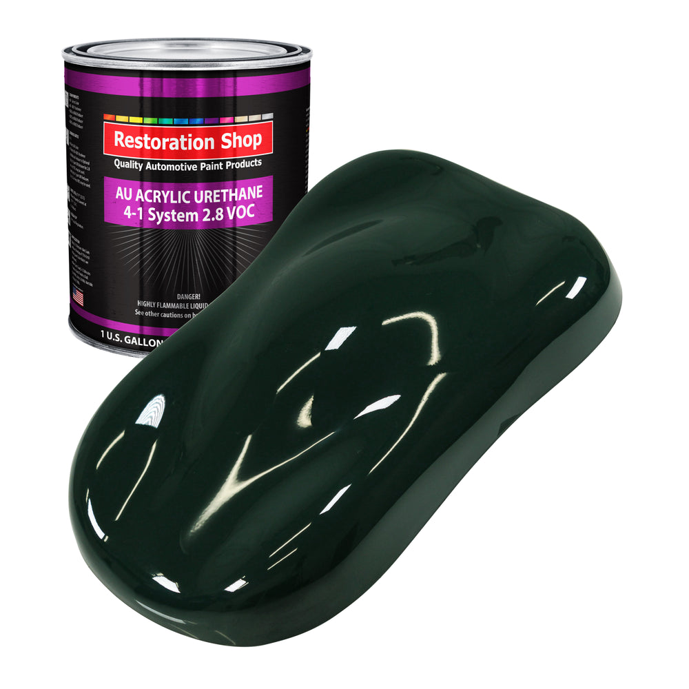 British Racing Green Acrylic Urethane Auto Paint - Gallon Paint Color Only - Professional Single Stage High Gloss Automotive Car Truck Coating 2.8 VOC