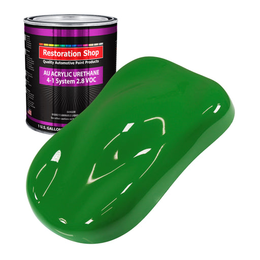 Vibrant Lime Green Acrylic Urethane Auto Paint - Gallon Paint Color Only - Professional Single Stage High Gloss Automotive Car Truck Coating, 2.8 VOC