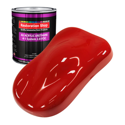 Graphic Red Acrylic Urethane Auto Paint - Gallon Paint Color Only - Professional Single Stage High Gloss Automotive, Car, Truck Coating, 2.8 VOC