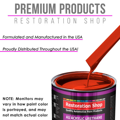 Monza Red Acrylic Urethane Auto Paint - Complete Quart Paint Kit - Professional Single Stage Gloss Automotive Car Truck Coating, 4:1 Mix Ratio 2.8 VOC