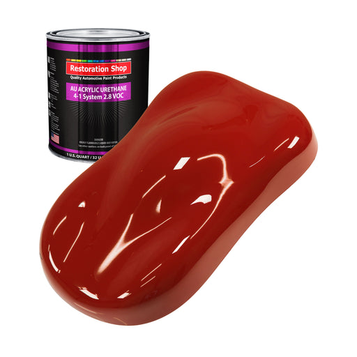 Candy Apple Red Acrylic Urethane Auto Paint - Quart Paint Color Only - Professional Single Stage High Gloss Automotive, Car, Truck Coating, 2.8 VOC