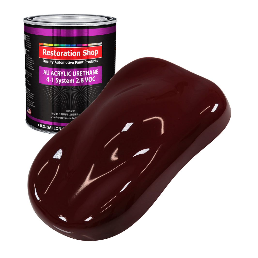 Carmine Red Acrylic Urethane Auto Paint - Gallon Paint Color Only - Professional Single Stage High Gloss Automotive, Car, Truck Coating, 2.8 VOC