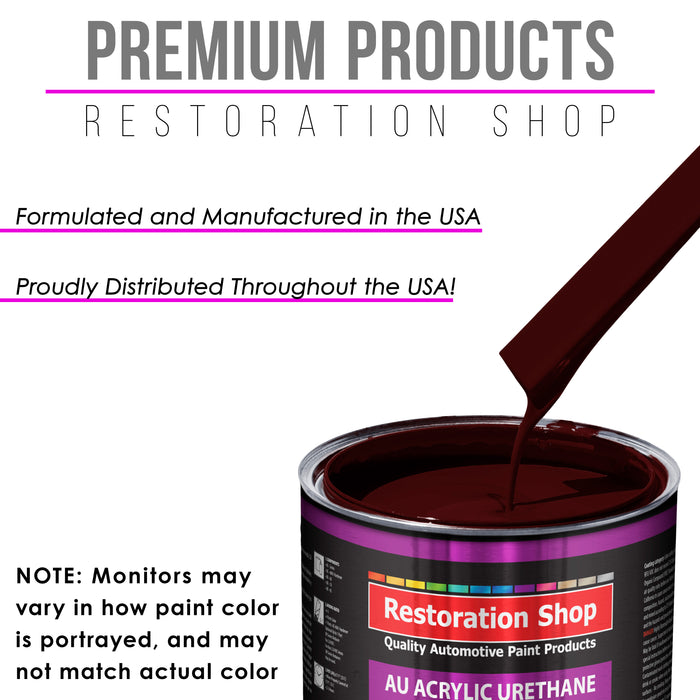 Burgundy Acrylic Urethane Auto Paint - Gallon Paint Color Only - Professional Single Stage High Gloss Automotive, Car, Truck Coating, 2.8 VOC