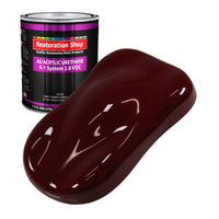 Burgundy Acrylic Urethane Auto Paint - Gallon Paint Color Only - Professional Single Stage High Gloss Automotive, Car, Truck Coating, 2.8 VOC