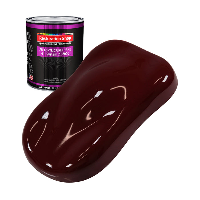 Burgundy Acrylic Urethane Auto Paint - Quart Paint Color Only - Professional Single Stage High Gloss Automotive, Car, Truck Coating, 2.8 VOC