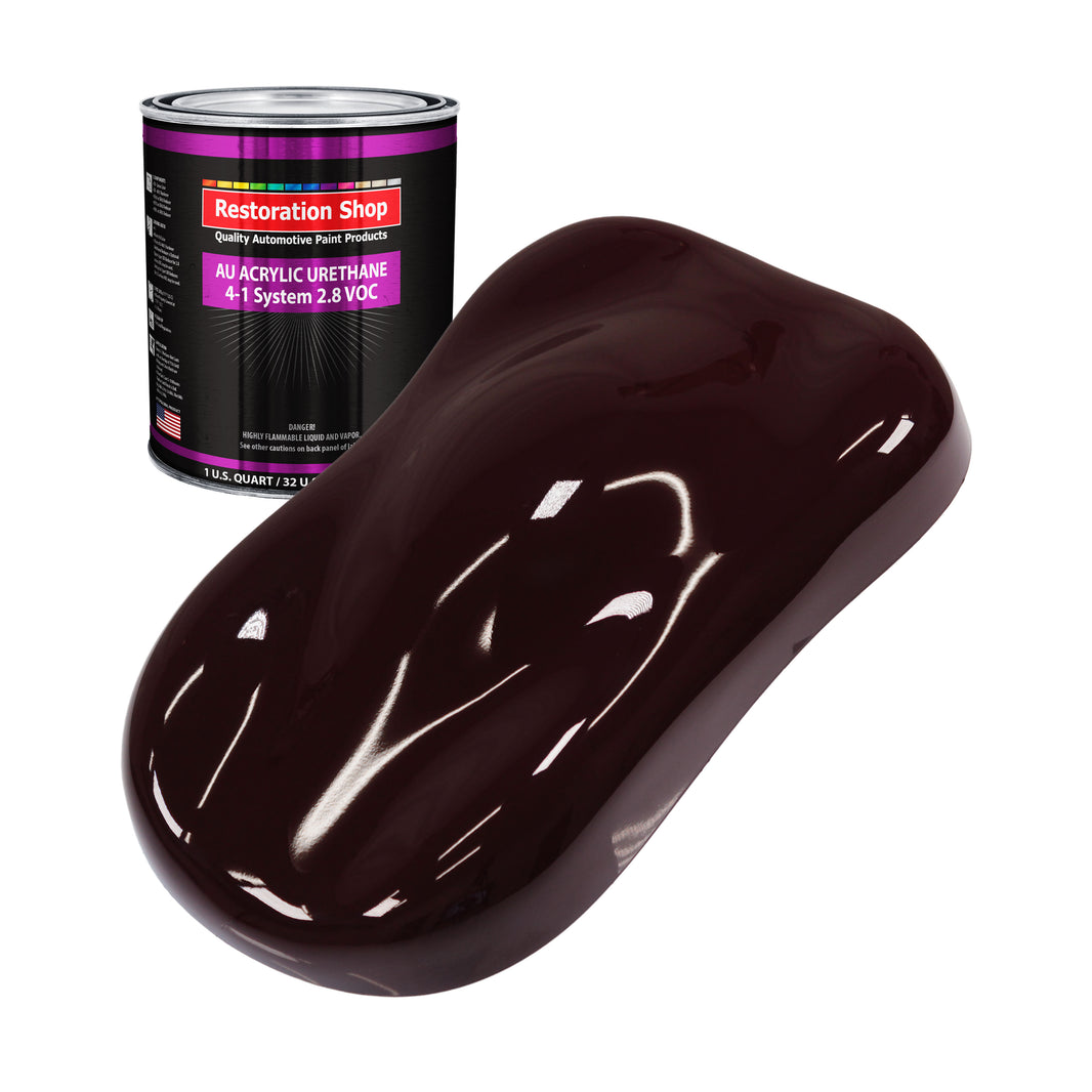 Royal Maroon Acrylic Urethane Auto Paint - Quart Paint Color Only - Professional Single Stage High Gloss Automotive, Car, Truck Coating, 2.8 VOC