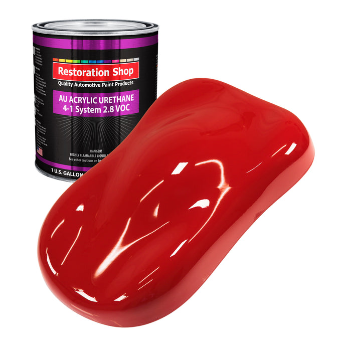 Rally Red Acrylic Urethane Auto Paint - Gallon Paint Color Only - Professional Single Stage High Gloss Automotive, Car, Truck Coating, 2.8 VOC