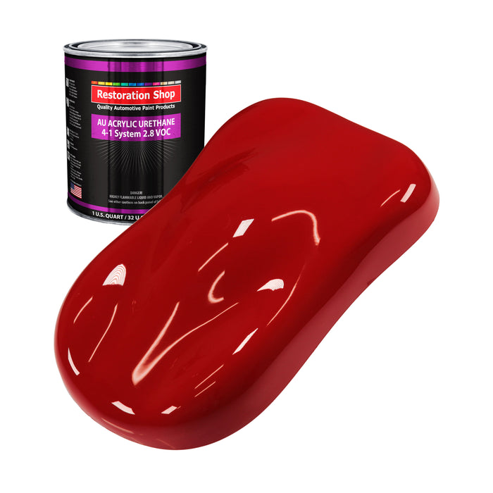 Victory Red Acrylic Urethane Auto Paint - Quart Paint Color Only - Professional Single Stage High Gloss Automotive, Car, Truck Coating, 2.8 VOC