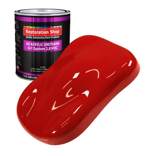 Pro Street Red Acrylic Urethane Auto Paint - Gallon Paint Color Only - Professional Single Stage High Gloss Automotive, Car, Truck Coating, 2.8 VOC