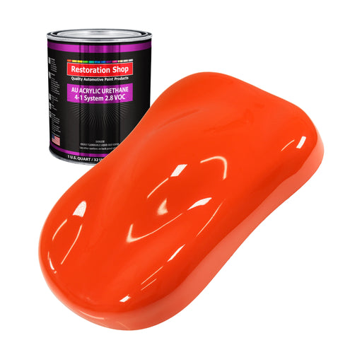 Speed Orange Acrylic Urethane Auto Paint - Quart Paint Color Only - Professional Single Stage High Gloss Automotive, Car, Truck Coating, 2.8 VOC