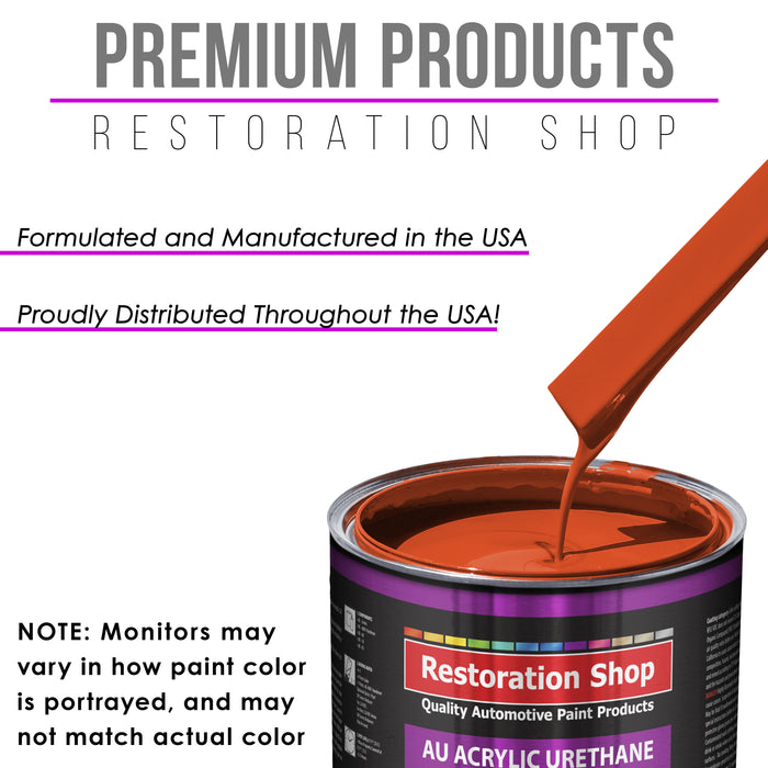 Charger Orange Acrylic Urethane Auto Paint - Complete Gallon Paint Kit - Professional Single Stage Automotive Car Truck Coating, 4:1 Mix Ratio 2.8 VOC