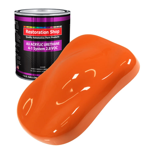Sunset Orange Acrylic Urethane Auto Paint - Gallon Paint Color Only - Professional Single Stage High Gloss Automotive, Car, Truck Coating, 2.8 VOC