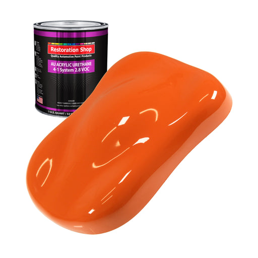 Sunset Orange Acrylic Urethane Auto Paint - Quart Paint Color Only - Professional Single Stage High Gloss Automotive, Car, Truck Coating, 2.8 VOC