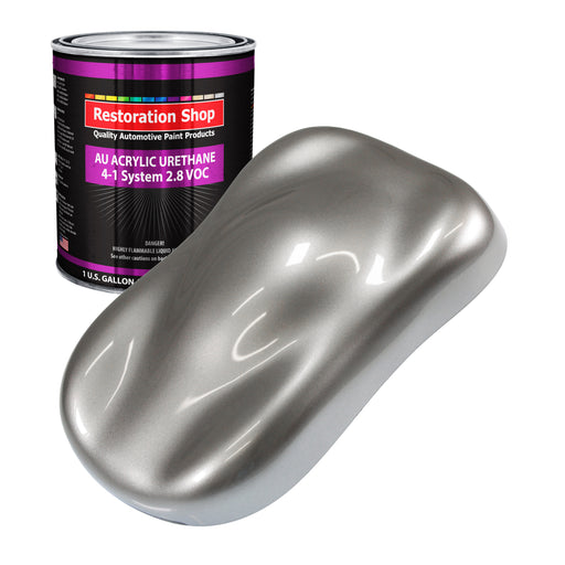 Titanium Gray Metallic Acrylic Urethane Auto Paint - Gallon Paint Color Only - Professional Single Stage Gloss Automotive Car Truck Coating, 2.8 VOC