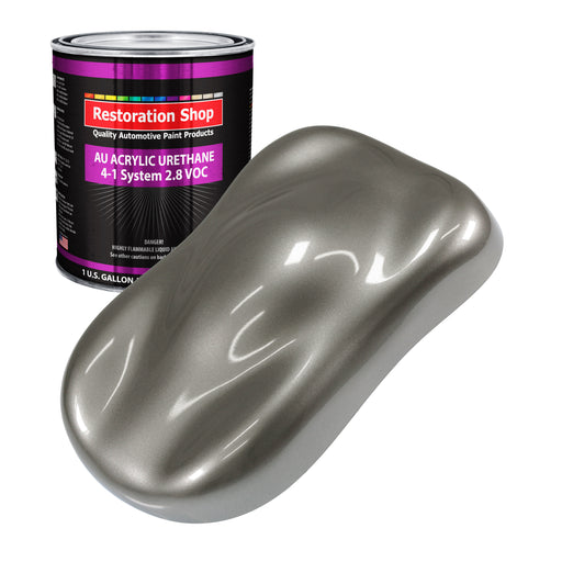 Graphite Gray Metallic Acrylic Urethane Auto Paint - Gallon Paint Color Only - Professional Single Stage Gloss Automotive Car Truck Coating, 2.8 VOC