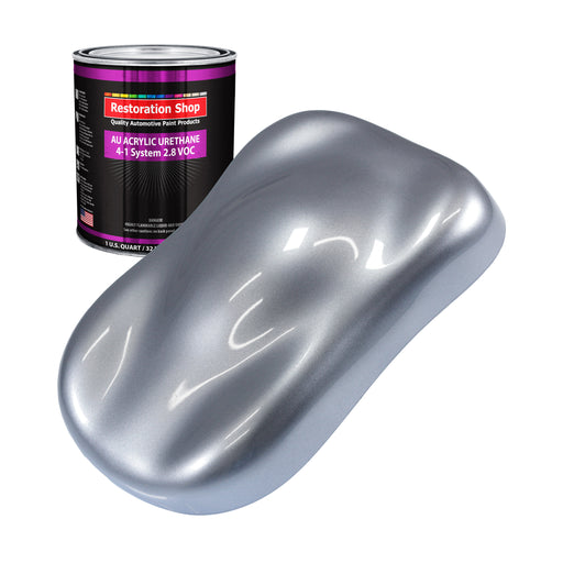 Cool Gray Metallic Acrylic Urethane Auto Paint - Quart Paint Color Only - Professional Single Stage High Gloss Automotive, Car, Truck Coating, 2.8 VOC