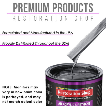 Gunmetal Grey Metallic Acrylic Urethane Auto Paint - Complete Quart Paint Kit - Professional Single Stage Automotive Car Coating 4:1 Mix Ratio 2.8 VOC
