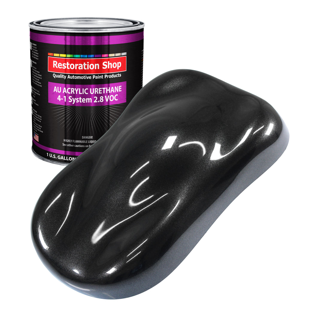 Black Sparkle Metallic Acrylic Urethane Auto Paint - Gallon Paint Color Only - Professional Single Stage Gloss Automotive Car Truck Coating, 2.8 VOC
