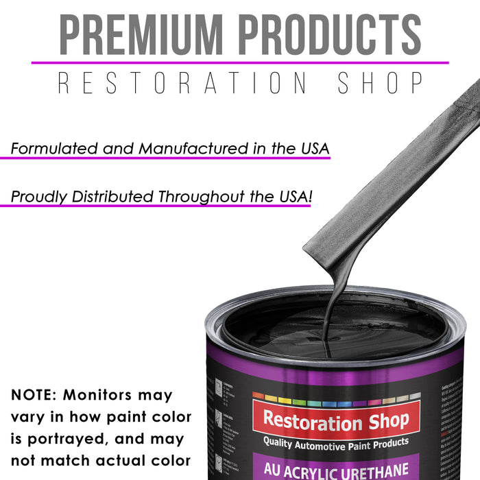 Black Sparkle Metallic Acrylic Urethane Auto Paint - Complete Quart Paint Kit - Professional Single Stage Automotive Car Coating 4:1 Mix Ratio 2.8 VOC