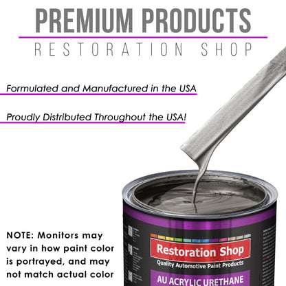 Tunnel Ram Gray Metallic Acrylic Urethane Auto Paint - Complete Gallon Paint Kit - Pro Single Stage Automotive Car Truck Coating 4:1 Mix Ratio 2.8 VOC