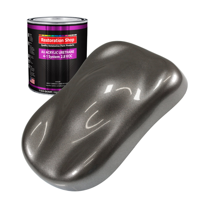 Tunnel Ram Gray Metallic Acrylic Urethane Auto Paint - Quart Paint Color Only - Professional Single Stage Gloss Automotive Car Truck Coating, 2.8 VOC