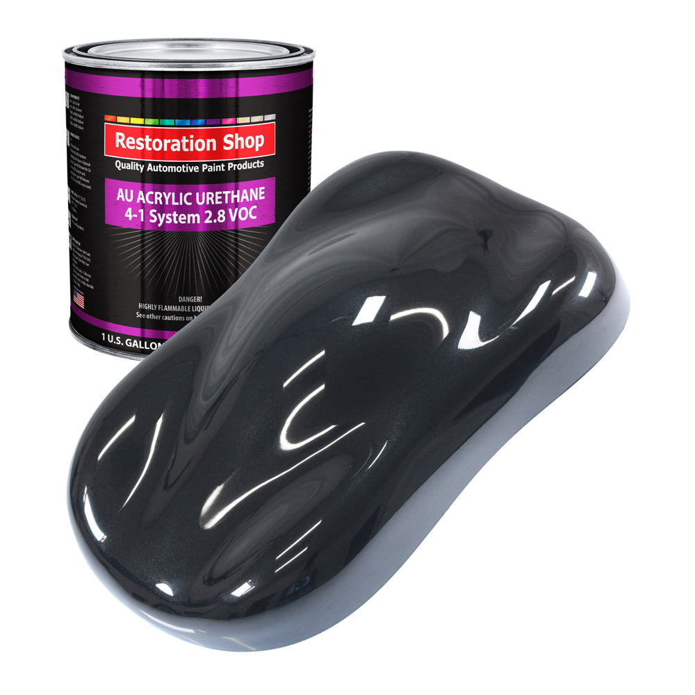 Phantom Black Pearl Acrylic Urethane Auto Paint - Gallon Paint Color Only - Professional Single Stage High Gloss Automotive Car Truck Coating, 2.8 VOC