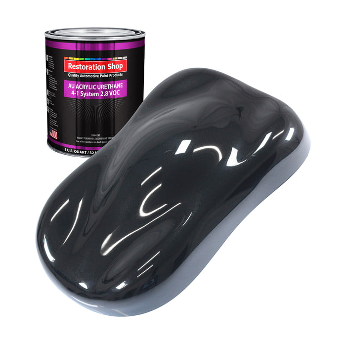 Phantom Black Pearl Acrylic Urethane Auto Paint - Quart Paint Color Only - Professional Single Stage High Gloss Automotive Car Truck Coating, 2.8 VOC