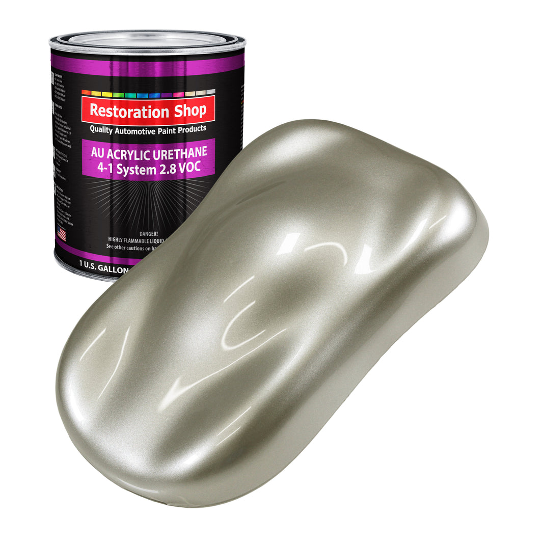 Galaxy Silver Metallic Acrylic Urethane Auto Paint - Gallon Paint Color Only - Professional Single Stage Gloss Automotive Car Truck Coating, 2.8 VOC