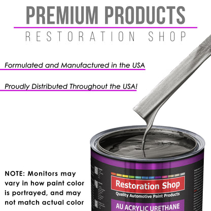 Chop Top Silver Metallic Acrylic Urethane Auto Paint - Complete Gallon Paint Kit - Pro Single Stage Automotive Car Truck Coating 4:1 Mix Ratio 2.8 VOC