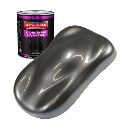 Chop Top Silver Metallic Acrylic Urethane Auto Paint - Quart Paint Color Only - Professional Single Stage Gloss Automotive Car Truck Coating, 2.8 VOC