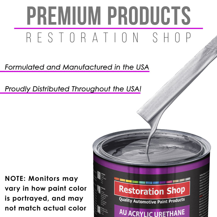 Iridium Silver Metallic Acrylic Urethane Auto Paint - Gallon Paint Color Only - Professional Single Stage Gloss Automotive Car Truck Coating, 2.8 VOC