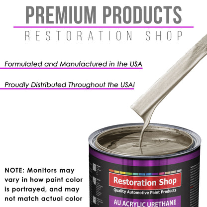 Cashmere Gold Metallic Acrylic Urethane Auto Paint (Complete Gallon Paint Kit) Professional Single Stage Automotive Car Coating, 4:1 Mix Ratio 2.8 VOC