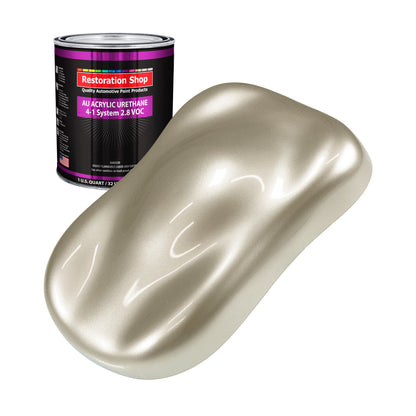 Gold Mist Metallic Acrylic Urethane Auto Paint - Quart Paint Color Only - Professional Single Stage High Gloss Automotive, Car, Truck Coating, 2.8 VOC