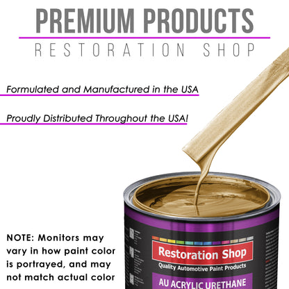 Autumn Gold Metallic Acrylic Urethane Auto Paint - Gallon Paint Color Only - Professional Single Stage High Gloss Automotive Car Truck Coating 2.8 VOC