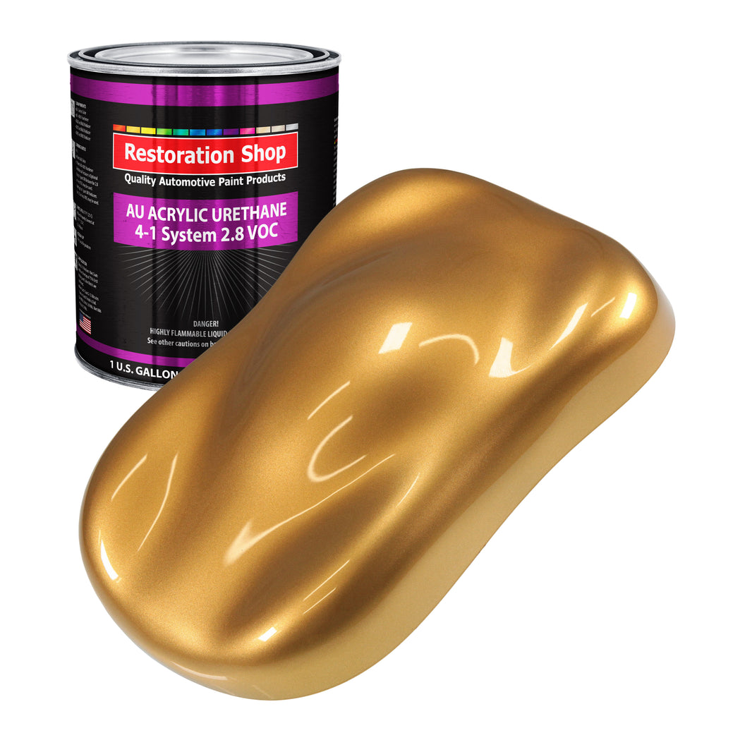 Autumn Gold Metallic Acrylic Urethane Auto Paint - Gallon Paint Color Only - Professional Single Stage High Gloss Automotive Car Truck Coating 2.8 VOC