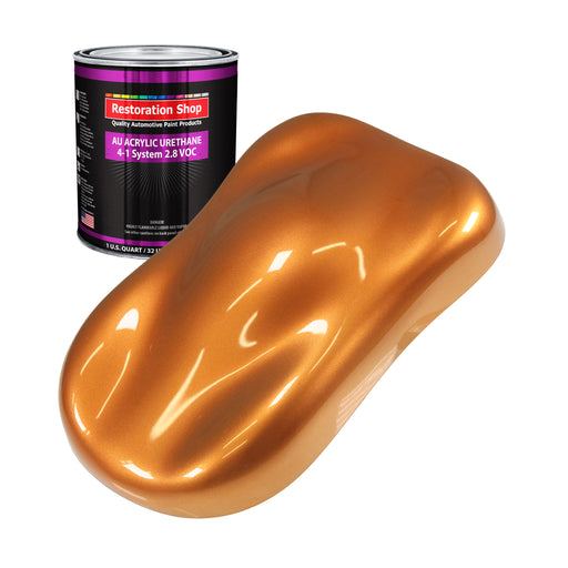 Sunburst Orange Metallic Acrylic Urethane Auto Paint - Quart Paint Color Only - Professional Single Stage Gloss Automotive Car Truck Coating, 2.8 VOC