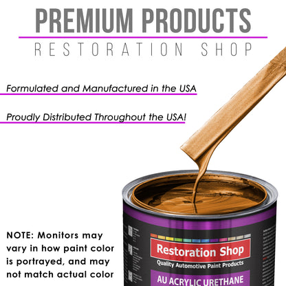 Atomic Orange Pearl Acrylic Urethane Auto Paint - Gallon Paint Color Only - Professional Single Stage High Gloss Automotive Car Truck Coating, 2.8 VOC