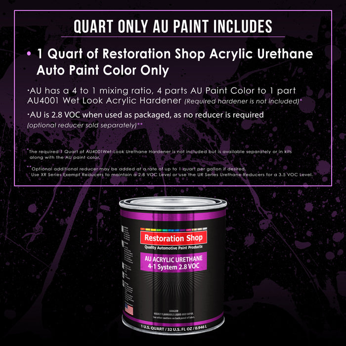 Malibu Sunset Orange Metallic Acrylic Urethane Auto Paint - Quart Paint Color Only - Professional Single Stage Automotive Car Truck Coating, 2.8 VOC