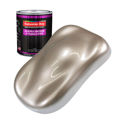Mocha Frost Metallic Acrylic Urethane Auto Paint - Quart Paint Color Only - Professional Single Stage High Gloss Automotive Car Truck Coating, 2.8 VOC