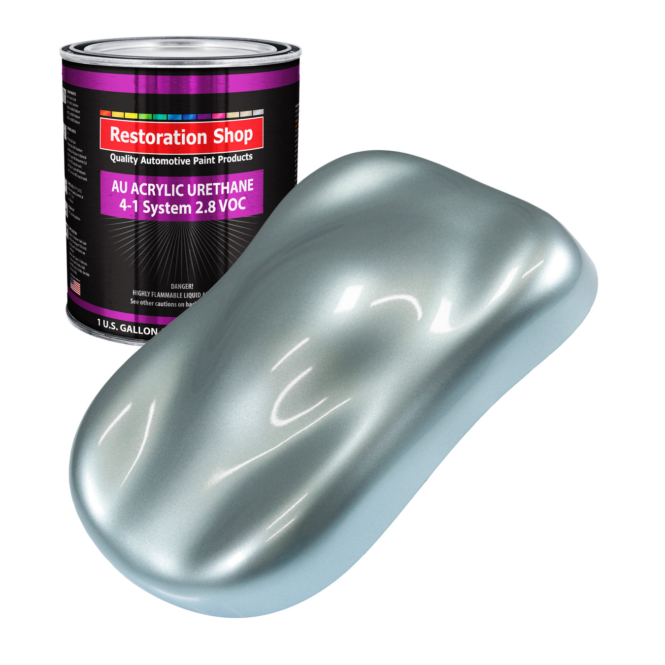 Acrylic Urethane Paint - Silver Blue Metallic