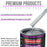 Silver Blue Metallic Acrylic Urethane Auto Paint - Complete Quart Paint Kit - Professional Single Stage Automotive Car Coating, 4:1 Mix Ratio 2.8 VOC