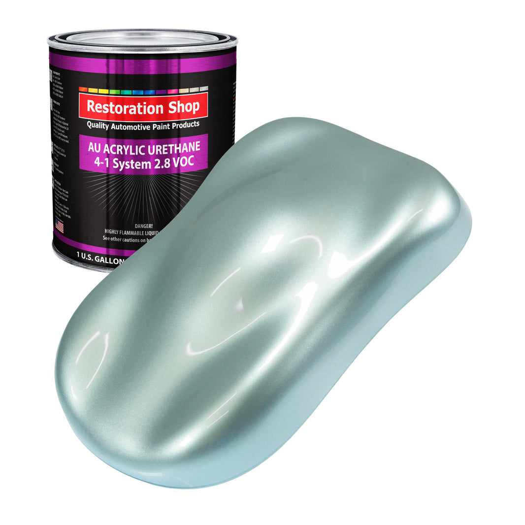 Frost Blue Metallic Acrylic Urethane Auto Paint - Gallon Paint Color Only - Professional Single Stage High Gloss Automotive Car Truck Coating, 2.8 VOC