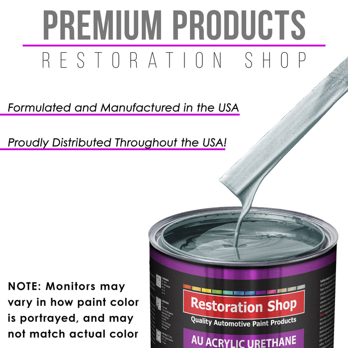 Frost Blue Metallic Acrylic Urethane Auto Paint - Quart Paint Color Only - Professional Single Stage High Gloss Automotive Car Truck Coating, 2.8 VOC