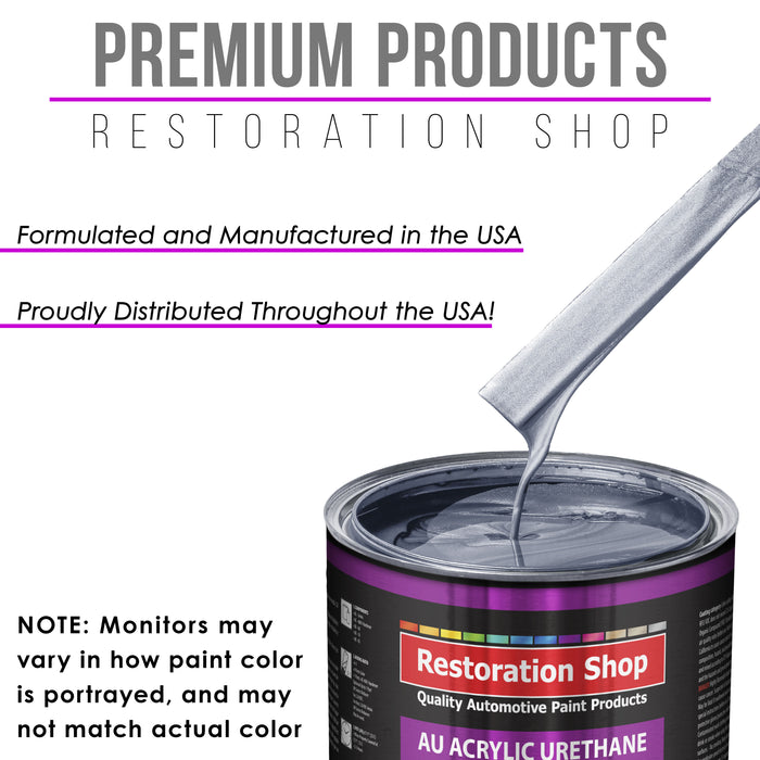 Sonic Blue Metallic Acrylic Urethane Auto Paint - Complete Gallon Paint Kit - Professional Single Stage Automotive Car Coating, 4:1 Mix Ratio 2.8 VOC