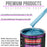 Electric Blue Metallic Acrylic Urethane Auto Paint (Complete Gallon Paint Kit) Professional Single Stage Automotive Car Coating, 4:1 Mix Ratio 2.8 VOC
