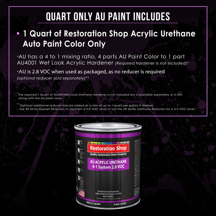 Viper Blue Metallic Acrylic Urethane Auto Paint - Quart Paint Color Only - Professional Single Stage High Gloss Automotive Car Truck Coating, 2.8 VOC