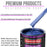 Daytona Blue Pearl Acrylic Urethane Auto Paint - Complete Gallon Paint Kit - Professional Single Stage Automotive Car Coating, 4:1 Mix Ratio 2.8 VOC