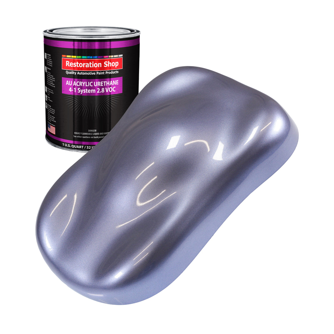Astro Blue Metallic Acrylic Urethane Auto Paint - Quart Paint Color Only - Professional Single Stage High Gloss Automotive Car Truck Coating, 2.8 VOC