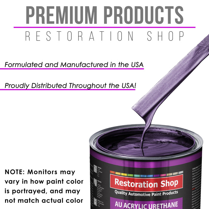 Plum Crazy Metallic Acrylic Urethane Auto Paint - Gallon Paint Color Only - Professional Single Stage High Gloss Automotive Car Truck Coating, 2.8 VOC